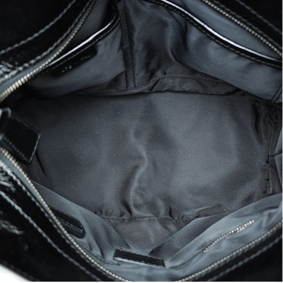 Burberry Black & Gray Beat Check Lowry Tote Convertible Crossbody - Picture 8 of 8